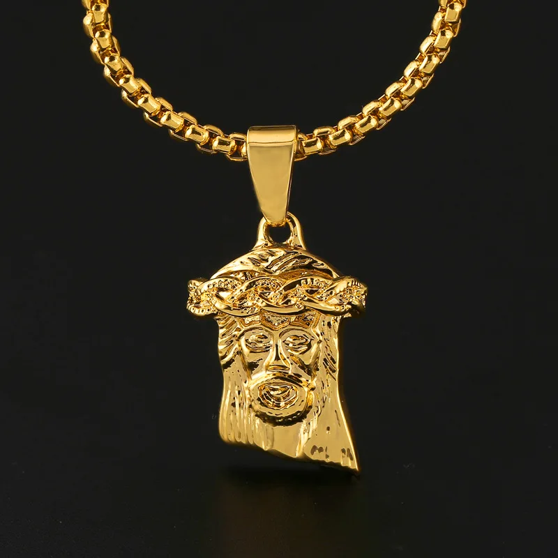 Ожерелье с подвеской Иисуса в стиле хип-хоп длиной 75 см мужское ювелирное изделие