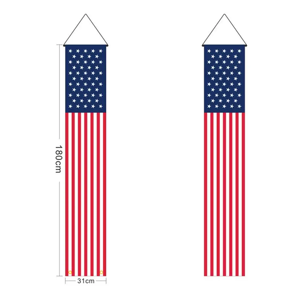 

American Flag Wall Hanging Banners Patriotic Decorations Decoration Signs Stars Party Porch Sign Banner Stripes And Supplie J9C5