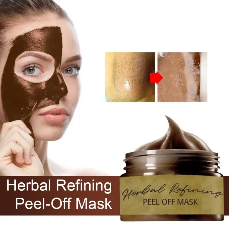

Herbal Blackhead Remover Face Nose Mask Pore Strip Black Mask Peeling Acne Treatment Deep Cleansing Mask Skin Care TSLM1