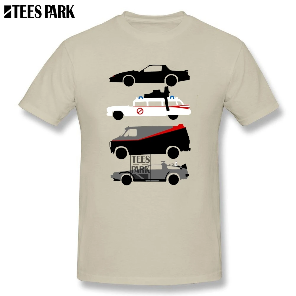 Печать Back To The Future 80s автомобилей Симпатичные футболки для взрослых круглый вырез горловины футболки с коротким рукавом низкая цена Молодежные очень Забавные футболки - Цвет: Natural