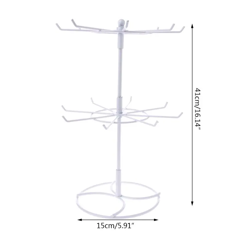 

Metal Necklace Bracelet Chain Rotation Hanging Jewelry Display Rack Stand Holder Y1UA