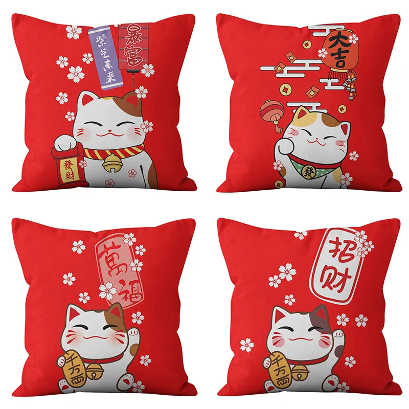 

2022, чехлы для подушек в японском стиле с искусственным рисунком, супер мягкие фланелевые наволочки для подушек, мягкий чехол для подушки с и...