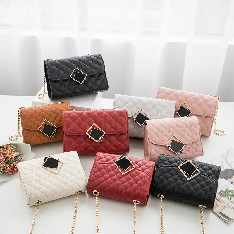 

2021 Lingge Chain Shoulder Bag Compartment Zipper Bag Elegant Messenger Women's Bag Daily Versatile Embroidery Bag