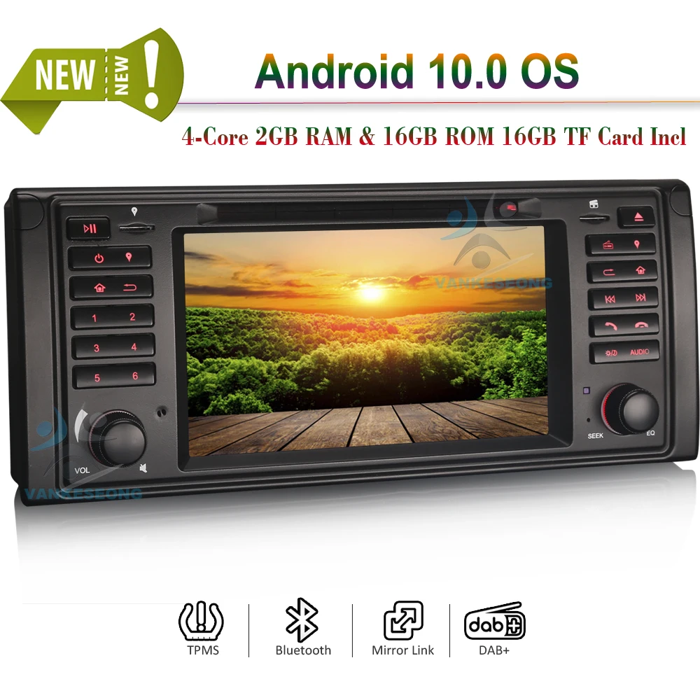 7 &quotAndroid 10 0 Авторадио Bluetooth автомобильное радио GPS SatNav DAB + 4G DVD CarPlay DSP для BMW 5 серии