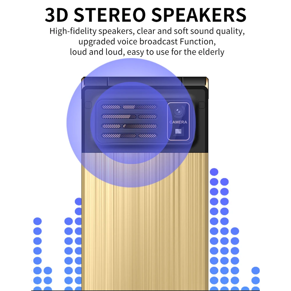 

Touch Display Flip Phone 2.8 Inches Touch Display Dual Screen Dual SIM Card Slot 5900mAh Big Sound Mobile Phone