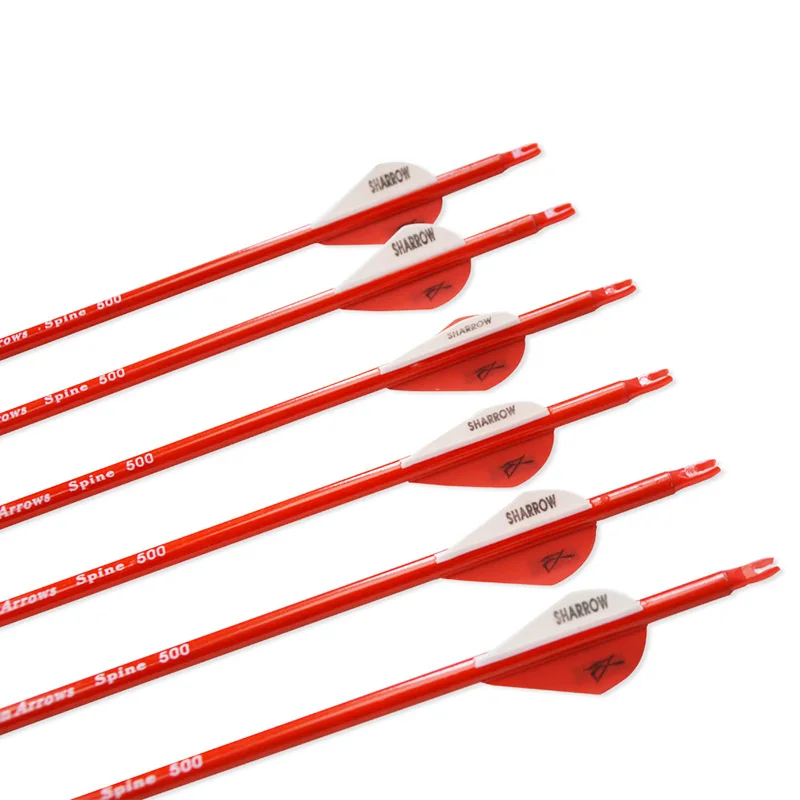 Стрелы для стрельбы из лука 6/12 дюйма 31 5 углеродных стрел 2 лопасти травления