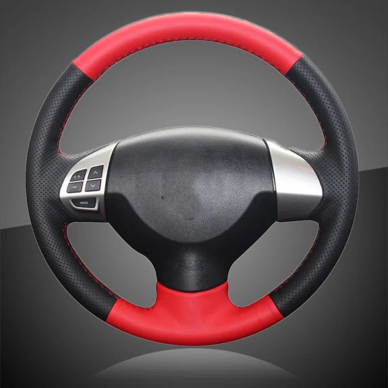 Оплетка на руль автомобиля для Mitsubishi Lancer X 10 2007 2015 Outlander 2006 2013 ASX 2010 Colt 2008 кожа|Чехлы