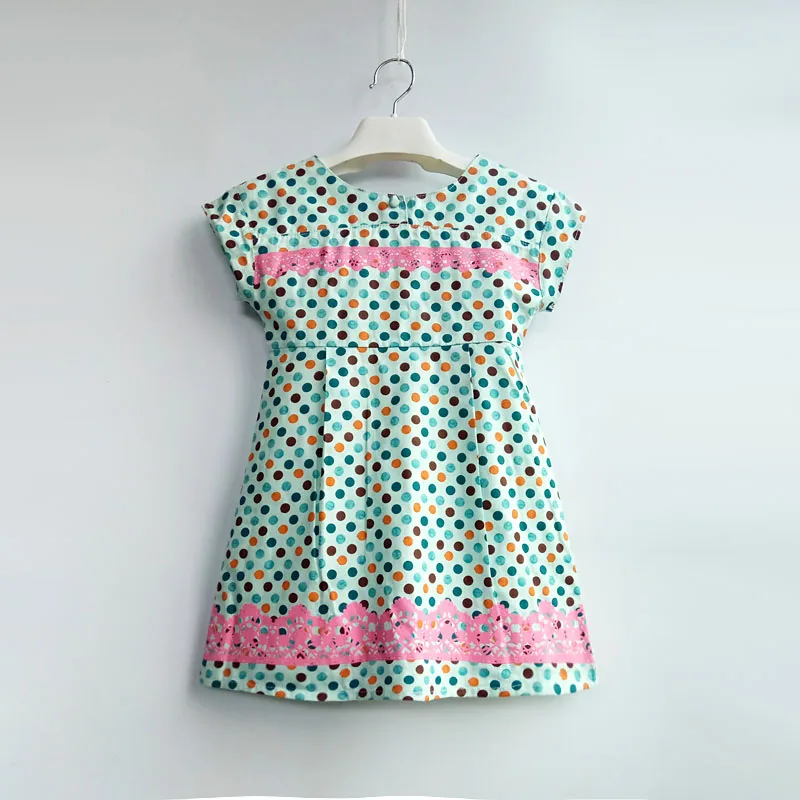 Kids Dresses For Summer Girls Dress New Fashion Vintage Polka Dot Princess | Детская одежда и обувь