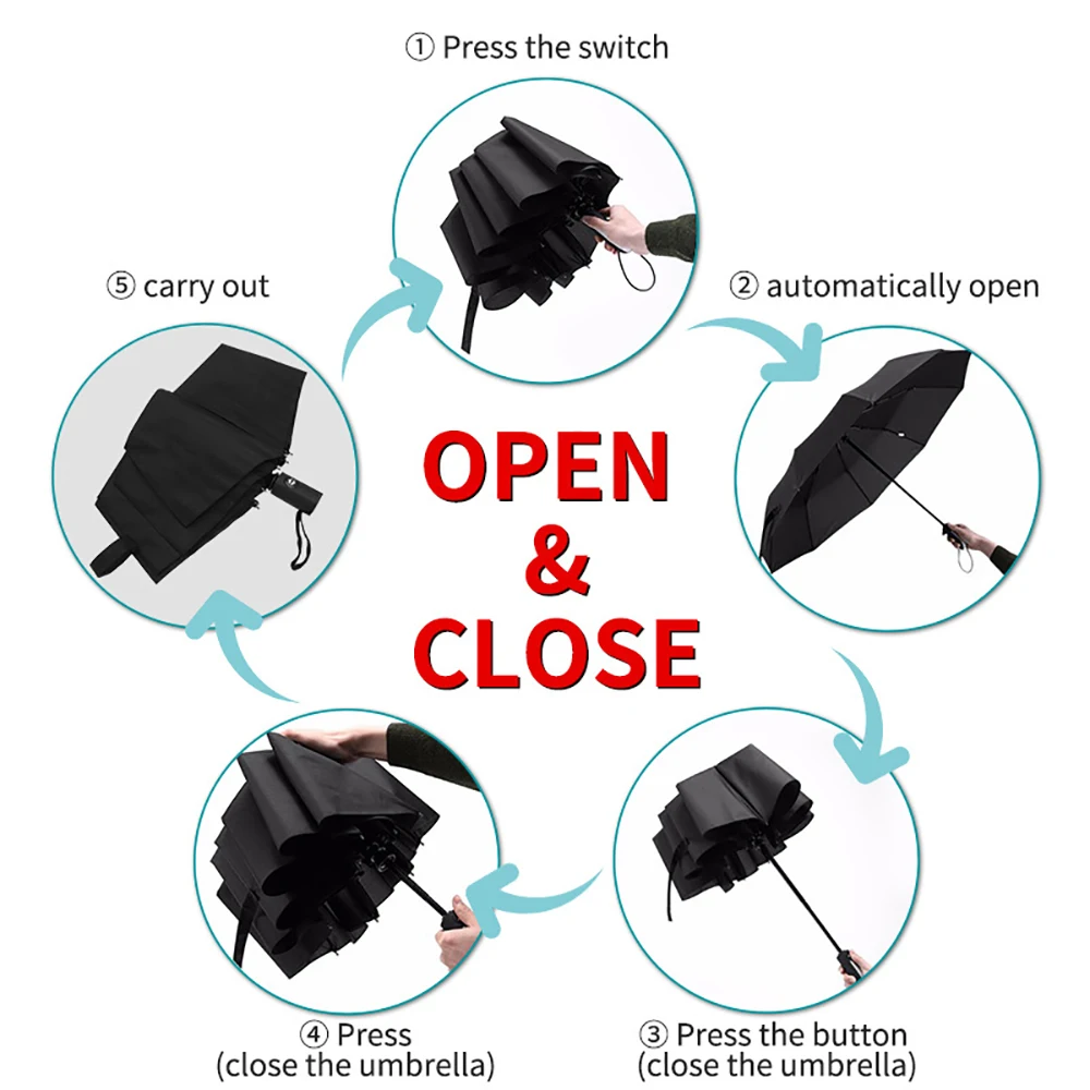 Складной Ветрозащитный Автоматический зонт с логотипом автомобиля для мужчин