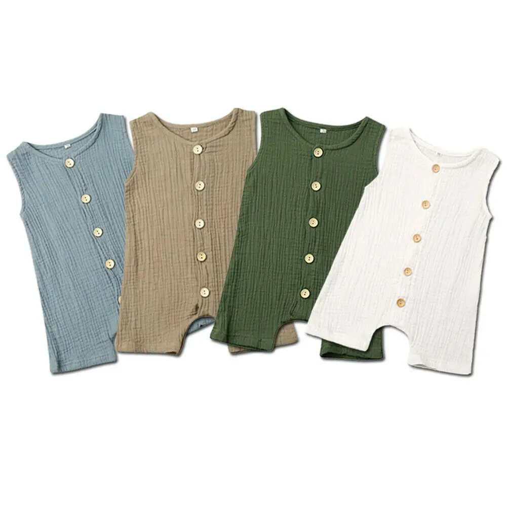 0 24M комбинезоны для новорожденных мальчиков и девочек одежда на пуговицах без