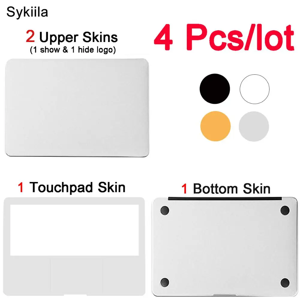 Matte Silver Skin for apple Macbook Pro 13  15 16 Air 13 11 12 Retina Decal Full 3d Texture Vinyl Black Sticker Carbon Fiber