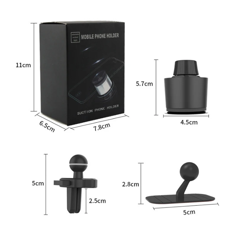 Автомобильный держатель для телефона на присоске iPhone X huawei samsung Air Vent подставка