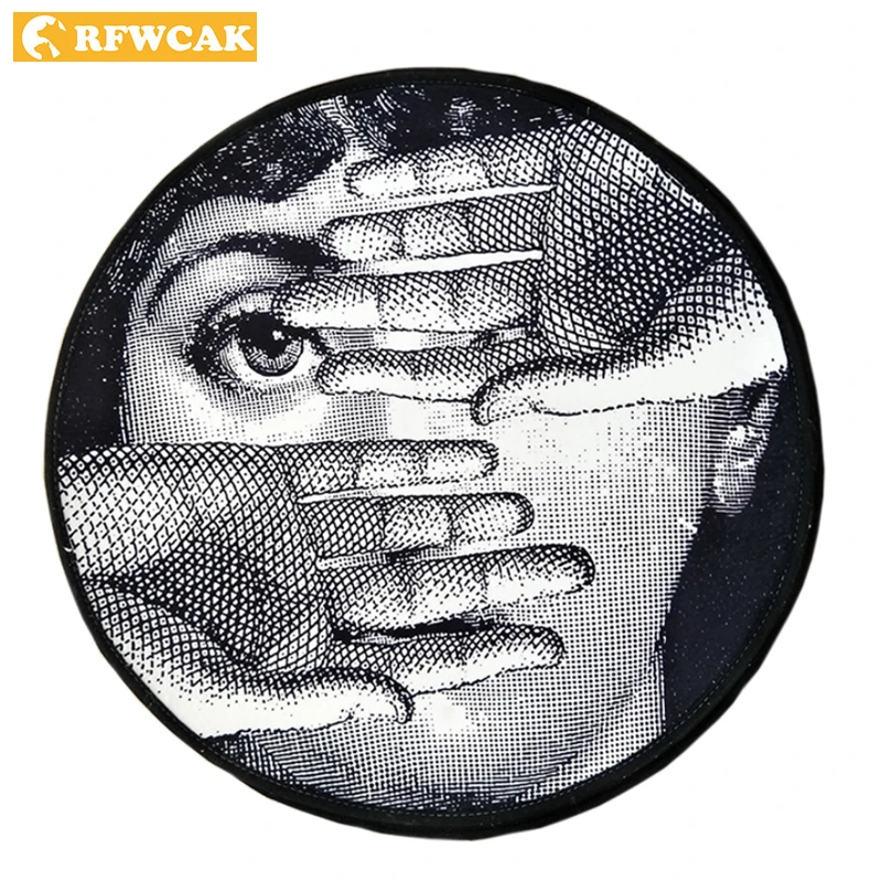 RFWCAK современный Индивидуальный Круглый ковер компьютерный стул коврик для