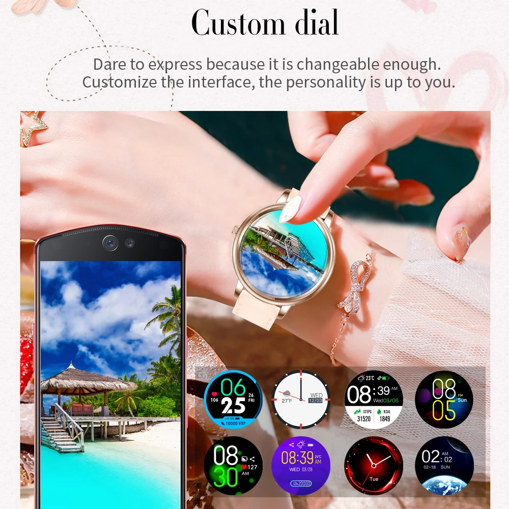 

MK20 SmartWatch 1.09 Inch Waterproof Full Touch Magnetics Charging Bluetooth 4.0 Smart Watch Wristwatch