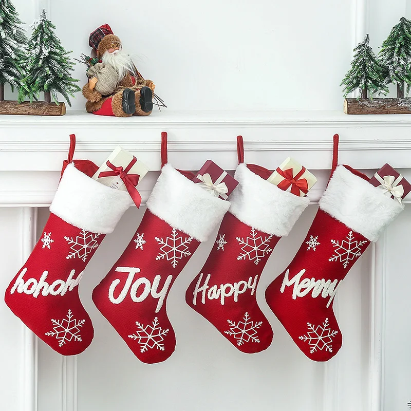 

Christmas Socks Gift Bag Christmas Plush Socks Christmas Navidad Decorations Christmas Navidad Party Props 2022 New Year