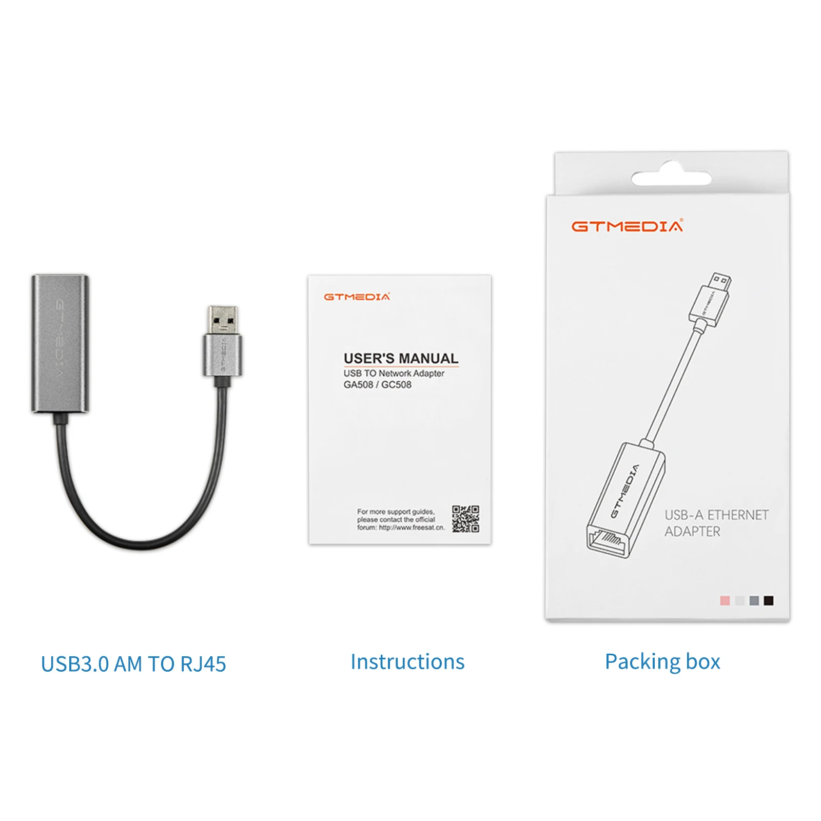 

GTMEDIA USB Ethernet RJ45 Adapter Ethernet LAN Card to USB 3.0 Adapter for Macbook Pro Macbook Air Win7/8/10 Mac OS Linux Vista