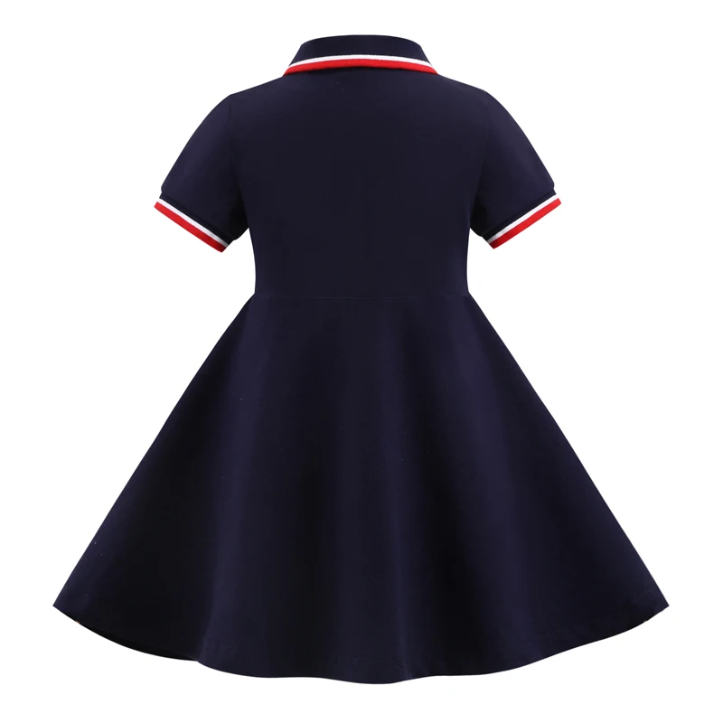 

2-6 Year New Fashion 2021 Girl Dress Knitted Cotton Casual Wear Kids Clothes Children's Wear Summer European Style A-line Dress
