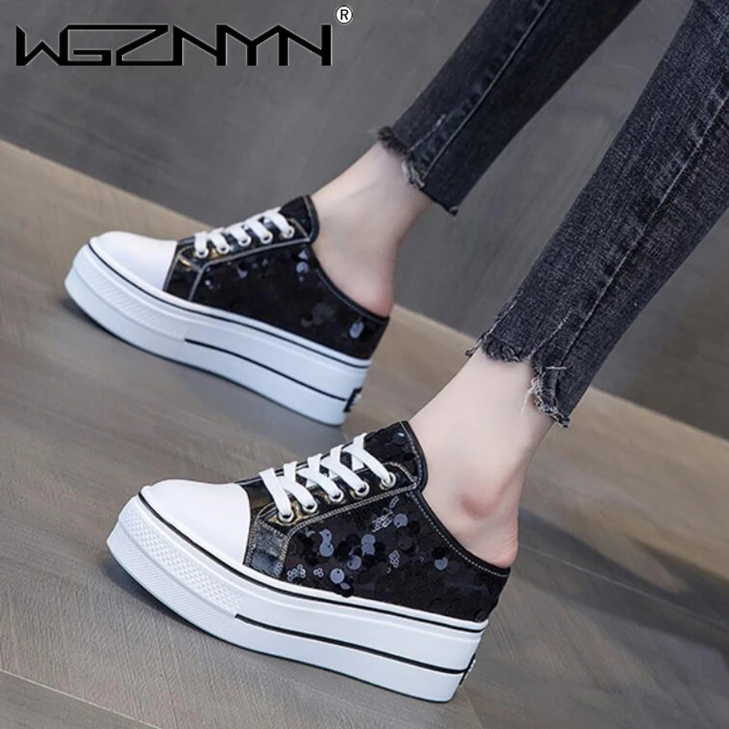 

New Brand Fashion Casual Sneakers Wedges Heels Slides Shoes Woman Sandals Comfort Platform Slippers Women Shoes Zapatos De Mujer