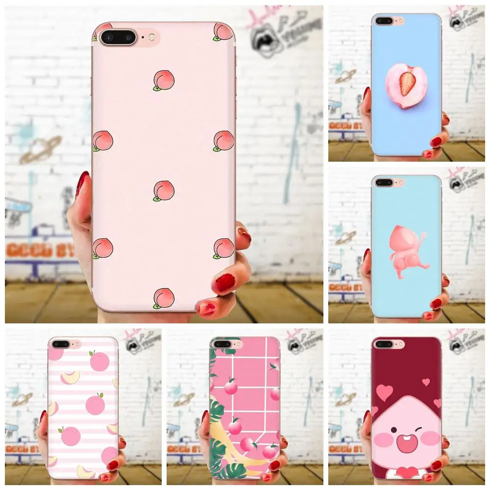 С милыми персиковыми Мягкий ТПУ чехол с изображением для Galaxy Alpha Note 10 Pro A10 A20 A20E A30