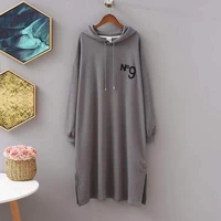 new big large over size autumn spring dress girls casual women clothes tops long sleeve hoodies for teen lady long hoody dresses
