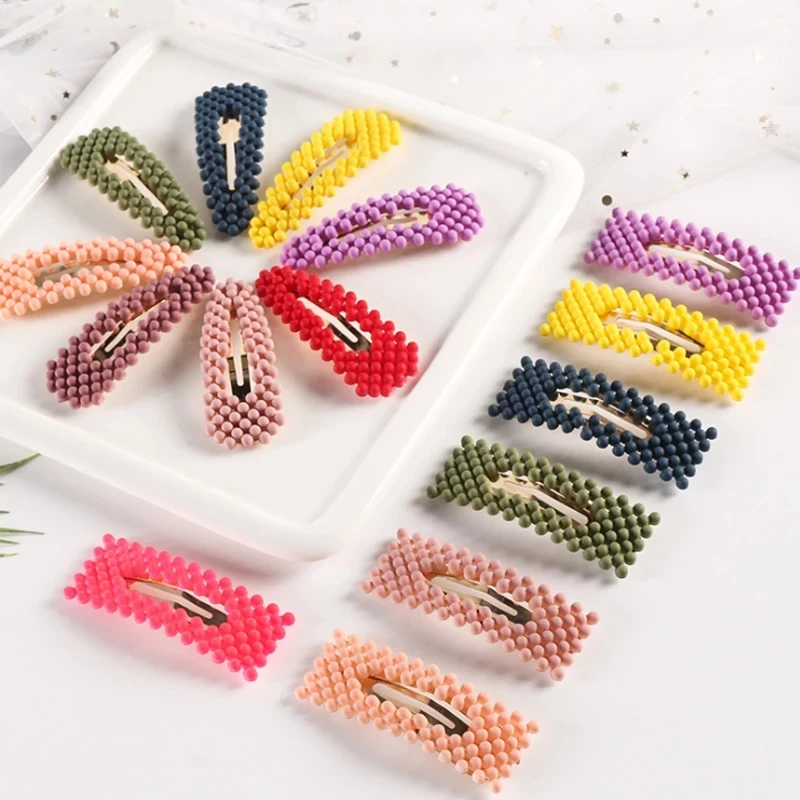 

1PC Colorful Pearl Hair Clip Sweet Hair Ornament Hairpin Barrettes For Women Headwear Bangs Clips Hair Styling Hair Accessories
