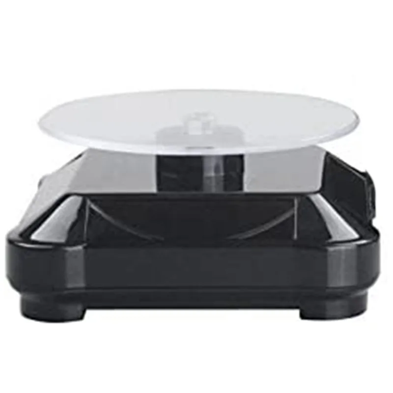 Solar Turntable 360 Degrees Rotating Bracket Battery Dual-Purpose Display (Battery Not Included) Black | Украшения и аксессуары