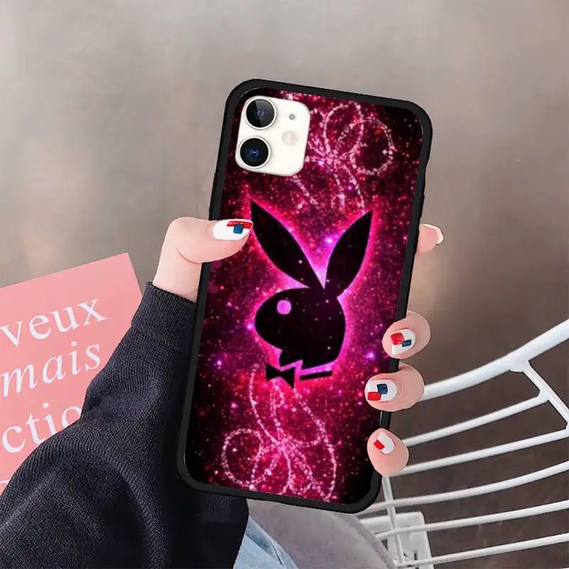 

Cute bunny playboy fashion Phone Case for iPhone 11 12 pro XS MAX 8 7 6 6S Plus X 2020 XR mini