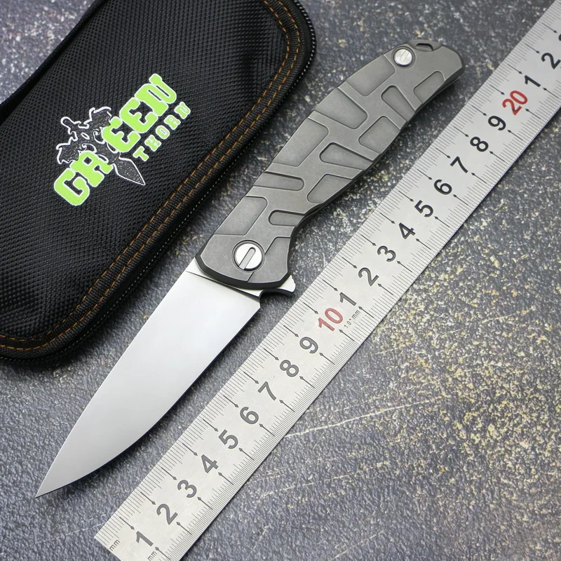 Складной нож Green Thorn 95 карманный Клинок с титановой ручкой подшипником k110 TC4 для