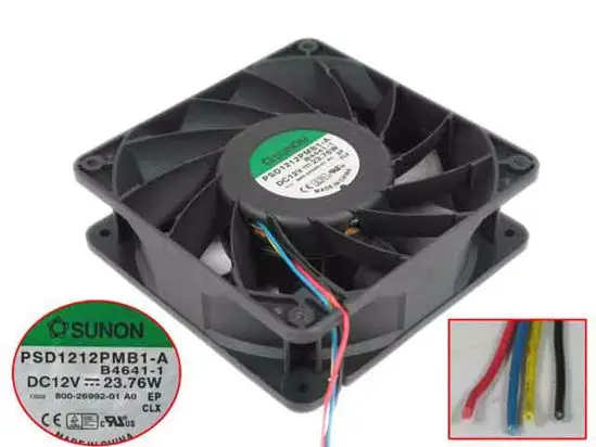 SUNON PSD1212PMB1-A Вентилятор охлаждения сервера DC 12V 23,76 W 120x120x38 мм, 4 провода