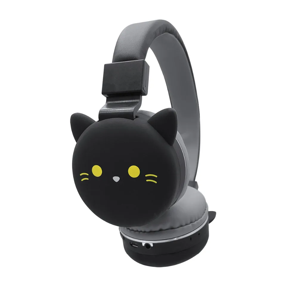 Новейшая черная кошка кролик Bluetooth наушники Беспроводная музыкальная гарнитура игровые наушники для iPhone X samsung подарки на день рождения