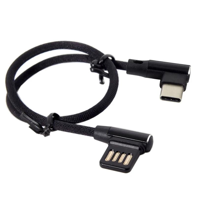 AMS-Usb-C 3 1 Type-C с левым углом 90 градусов Usb 2 0 кабель для передачи данных рукавом
