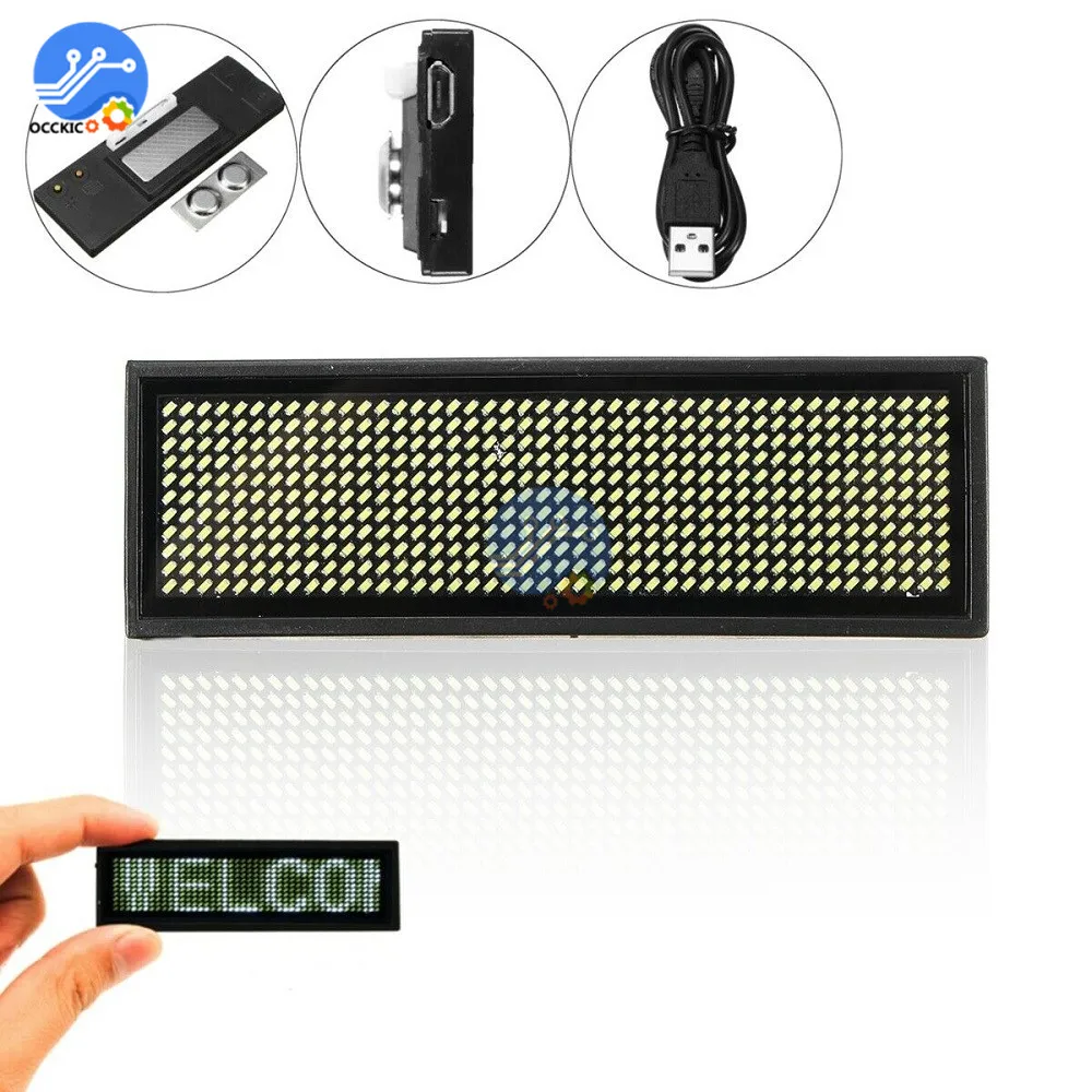 Светодиодный бейдж тег цифровой Дисплей программируемый Перезаряжаемые