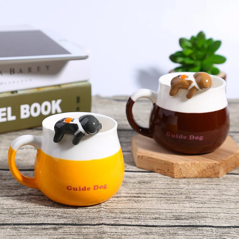 Горячая Распродажа стерео ручная роспись 3D чашка с животными мультяшный Жираф