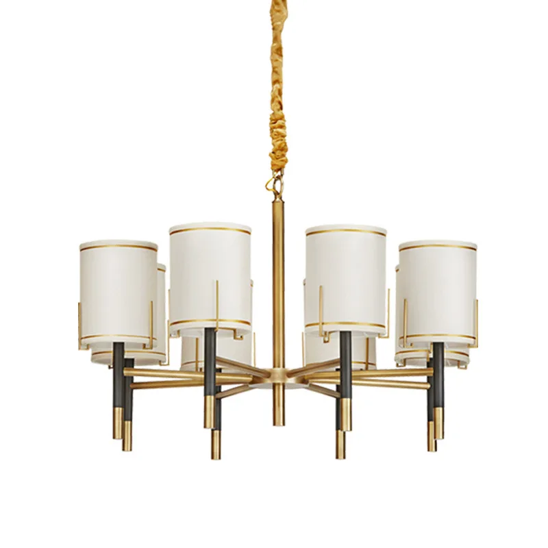 

Новая простая медная люстра в китайском стиле для гостиной, спальни, модная дизайнерская модель комнаты