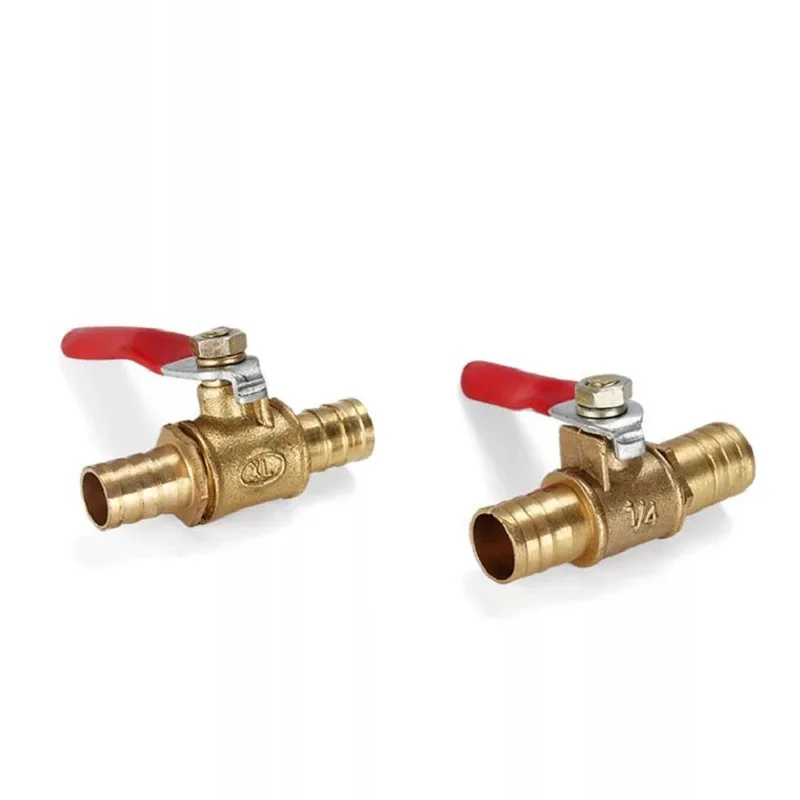 Двухсторонний латунный пневматический запорный шаровой клапан штуцер