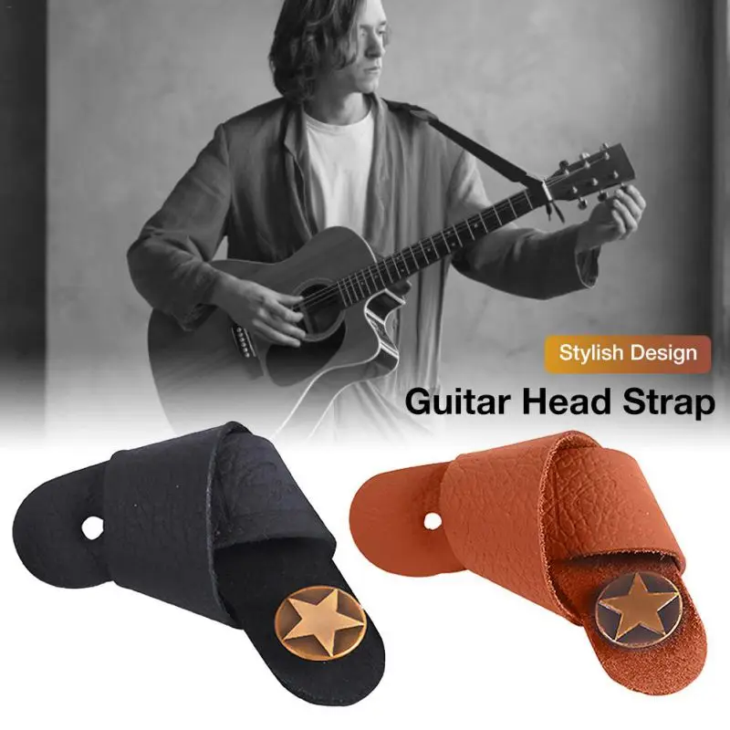 Повязка на голову народная гитара шейный ремешок натуральная кожа повязка