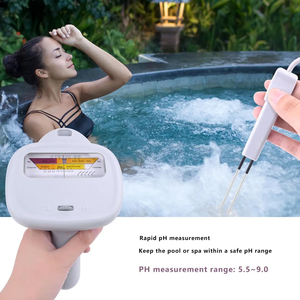 

Swimming Pool Water Quality Testing Instrument Ph Tester Electronic Monitor Pool Chlorine Tester PH CL2