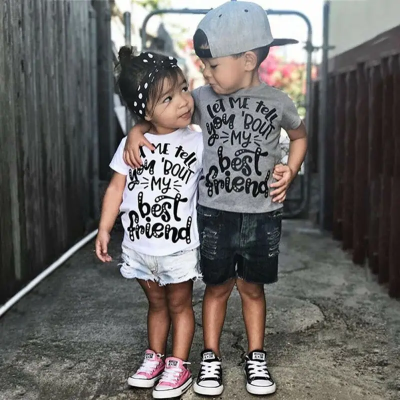 Комплект одежды для маленьких девочек футболка с короткими рукавами и надписью +