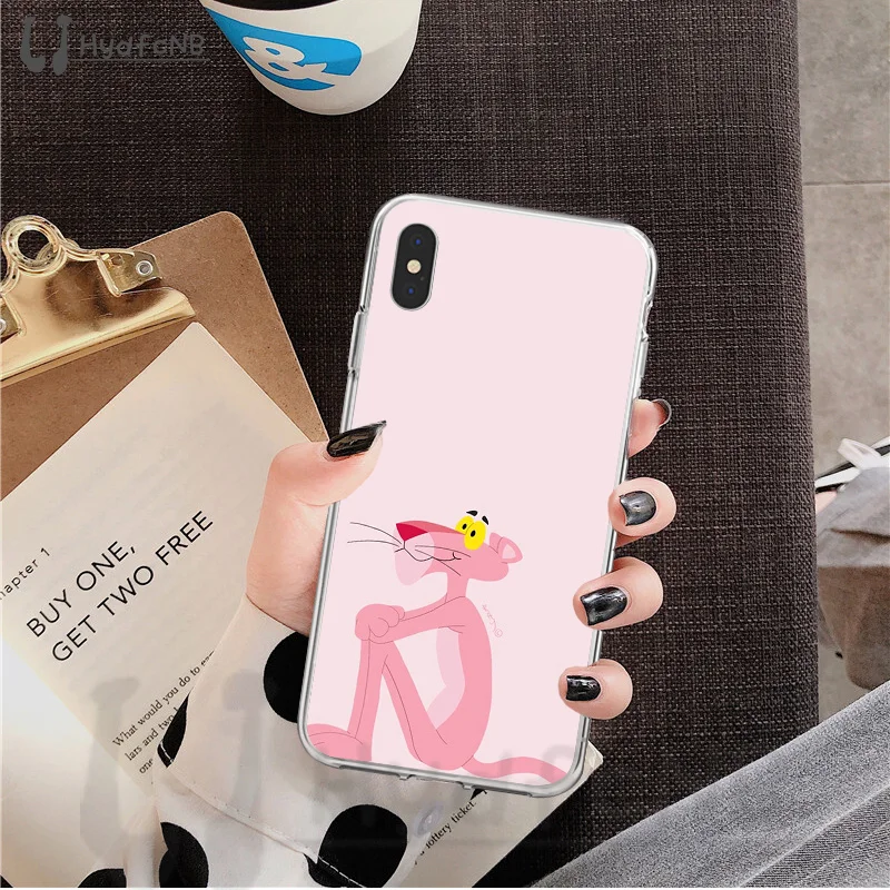 LJHYDFCNB мультфильм Розовая пантера ТПУ Мягкий силиконовый чехол для телефона iPhone 11
