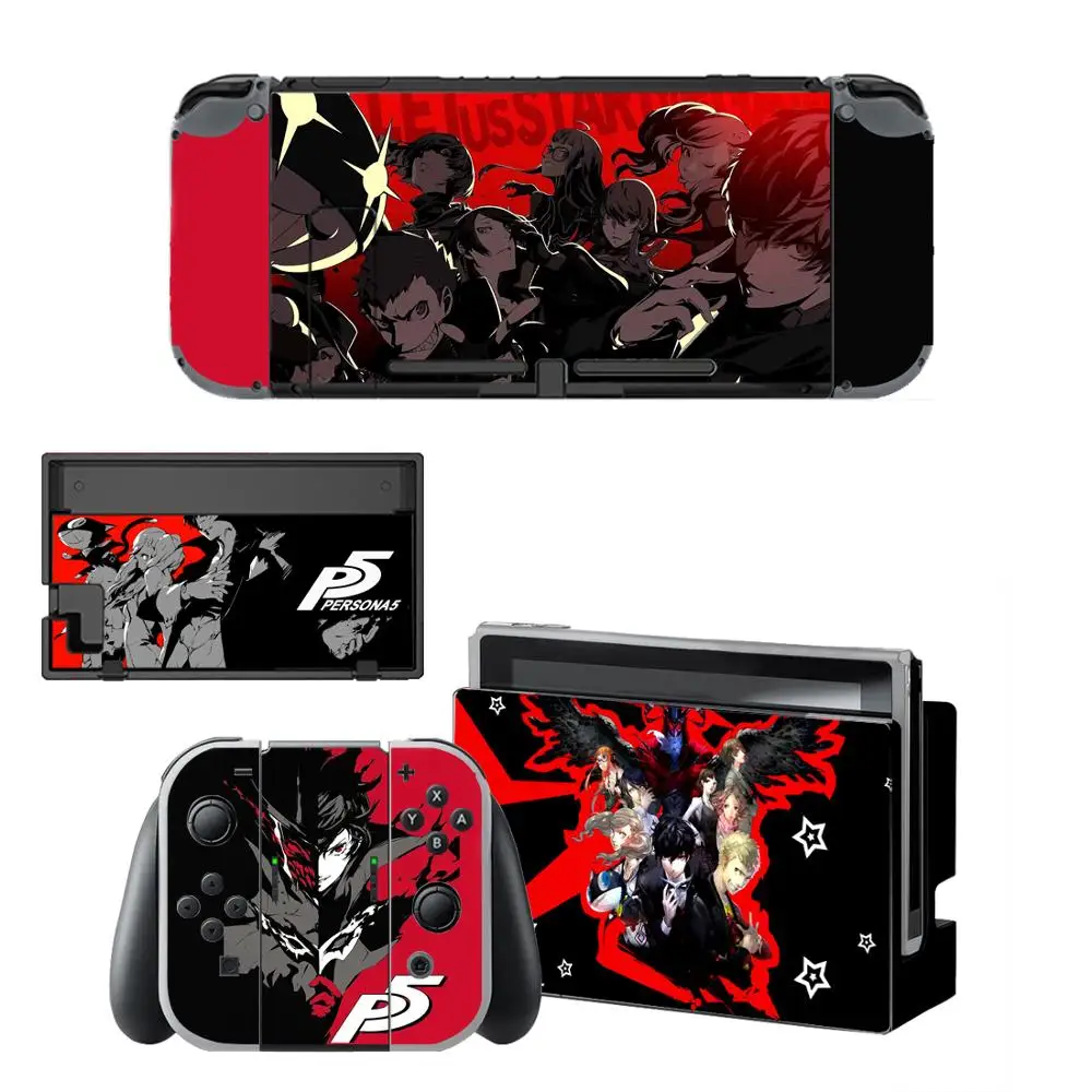Persona 5 Screen Protector Sticker Skin for Nintendo Switch NS Console Dock Charger Stand Holder Joy-con Controller Decal Vinyl