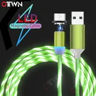 Магнитный USB-кабель Ottwn с подсветкой для Iphone, Samsung, Xiaomi