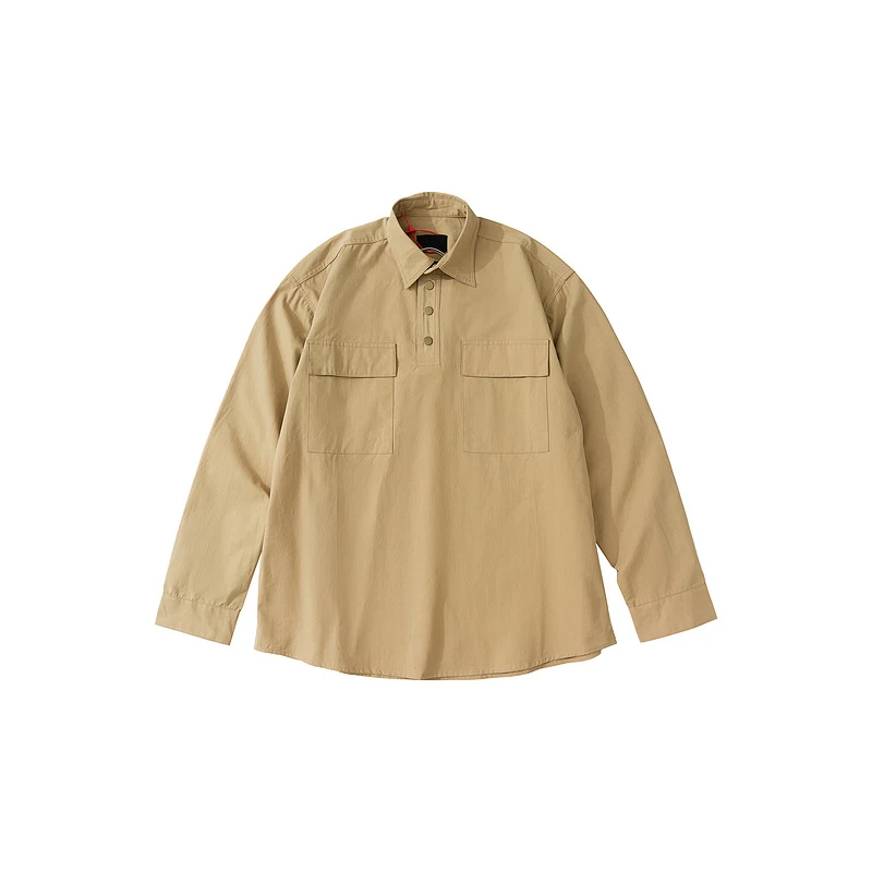 

Essentials 7th Collection Men's High Street Shirts 1:1 Best Quality Hip hop Streetwear Essentials Of God Khaki Shirts Overized