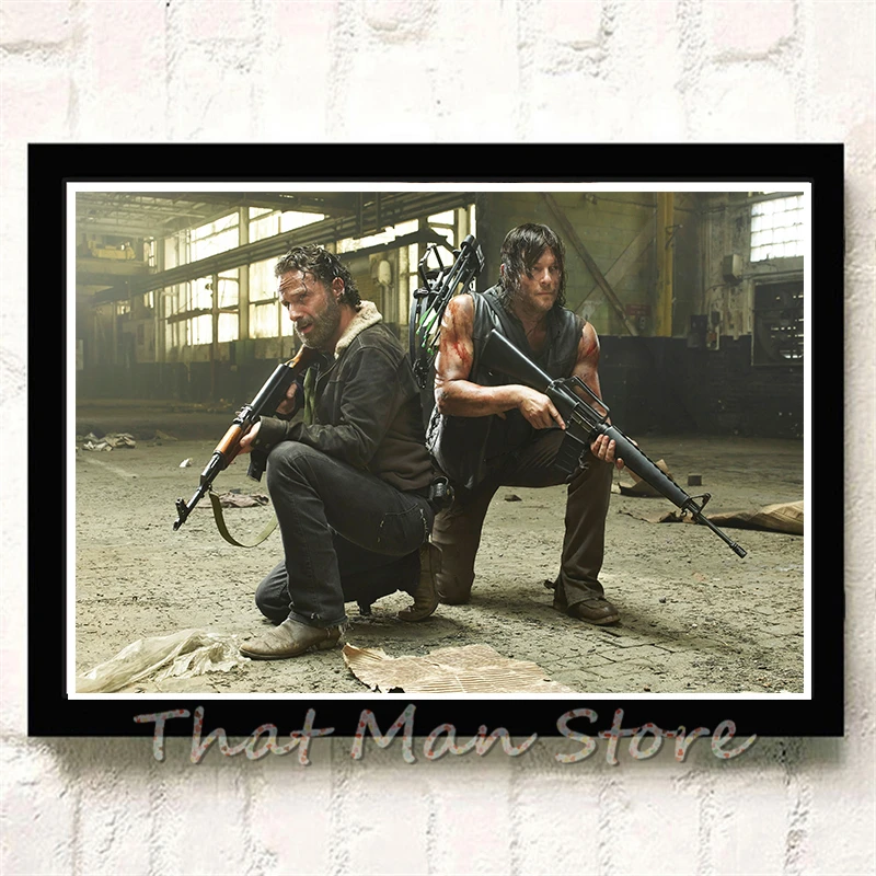 Постеры Ходячие мертвецы постеры для ТВ-шоу белые картонные принты настенное