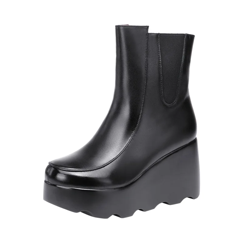 

Женские ботильоны из лакированной кожи Pllus, ботинки на платформе и высоком каблуке, небольшие размеры 32-43, сезон осень-зима, 2022