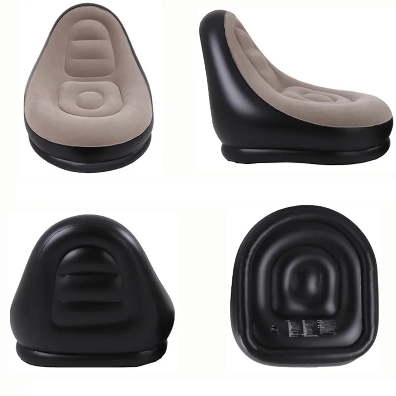 

Lazy man Outdoors Sofa Folding Inflatable Leisure Soft and Comfortable Flocking Fabric Sofa bed Creative Couches with Footstool