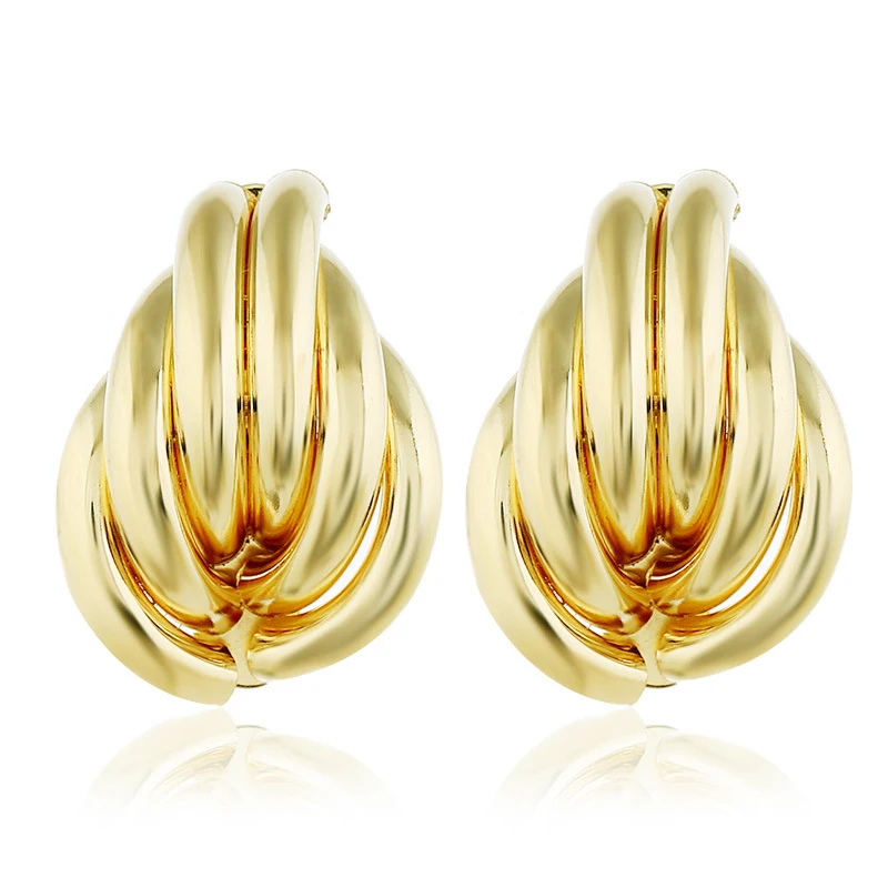 

2020 Big Earrings For Women Hanging Dangle modern Party Circle Simple Trend Exaggeration Girls Gold Female