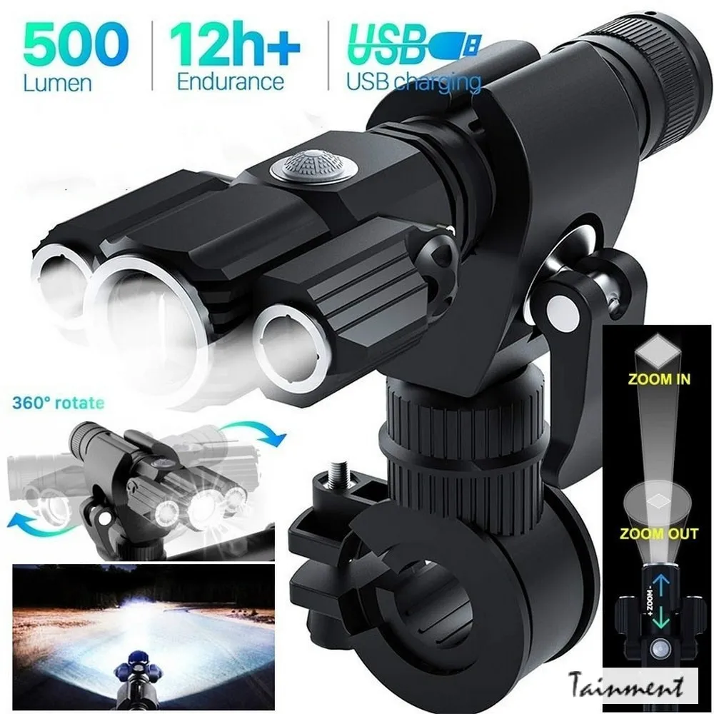 

New Powerful Bicycle Light Super Bright USB Led Bike Light Rechargeable Headlight & Taillight Set Outdoor Flashlight for Cycling