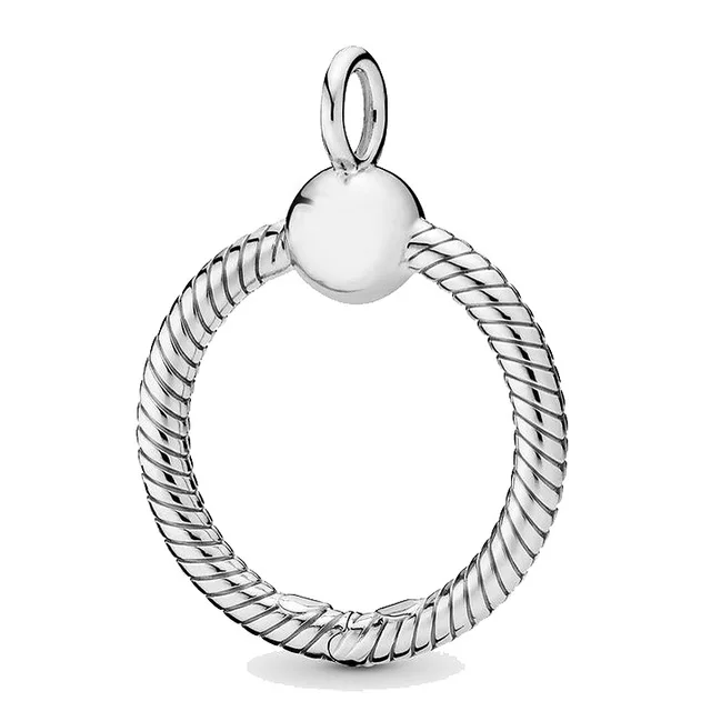 QANDOCCI моменты серебряный маленький средний и большой O Ожерелье Подвеска подходит