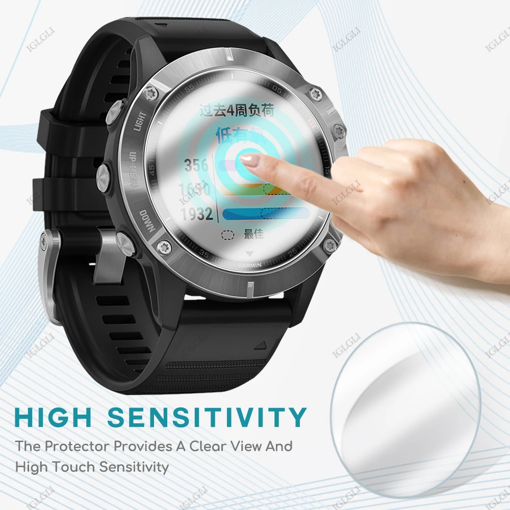 Защитная пленка из закаленного стекла для Garmin Fenix 5 5S 5X 6 Pro / Sapphire Smart Watch 9H защита