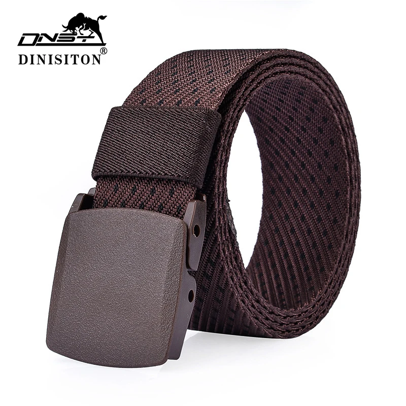 DINISITON Fashion Military Belt Men's Canvas Belts With Automatic Buckle Nylon Strap Tactical Thicken Waistband For Men